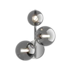 Maytoni Wandleuchte Dallas  3-flammig chrom rauchglas