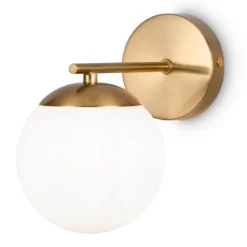 Maytoni Wandleuchte Marble 1-flammig messing opal