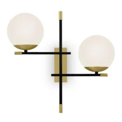 Maytoni Wandleuchte Nostalgia 2-flammig gold weiß