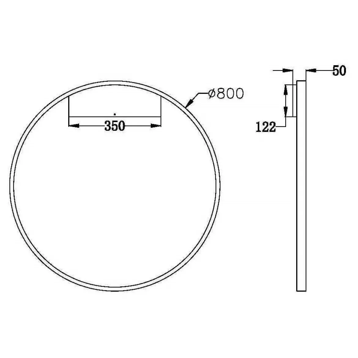 Maytoni Wandleuchte Rim messing 3000K 80cm