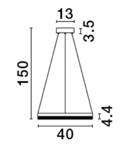 Nova Luce 9530225 ADRIA LED Pendelleuchte 40cm 3000K Schwarz