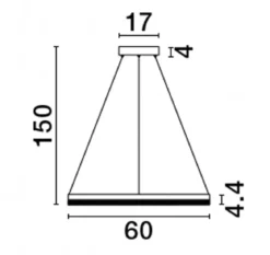 Nova Luce 9530228 ADRIA LED Pendelleuchte 60cm 3000K Messing Gold dimmbar