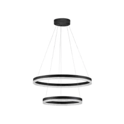 Nova Luce 9530229 ADRIA LED Pendelleuchte 2-flammig 60cm 3000K Schwarz dimmbar