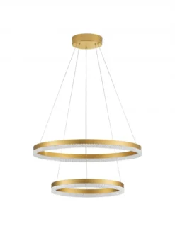 Nova Luce 9530230 ADRIA LED Pendelleuchte 2-flammig 60cm 3000K Messing Gold