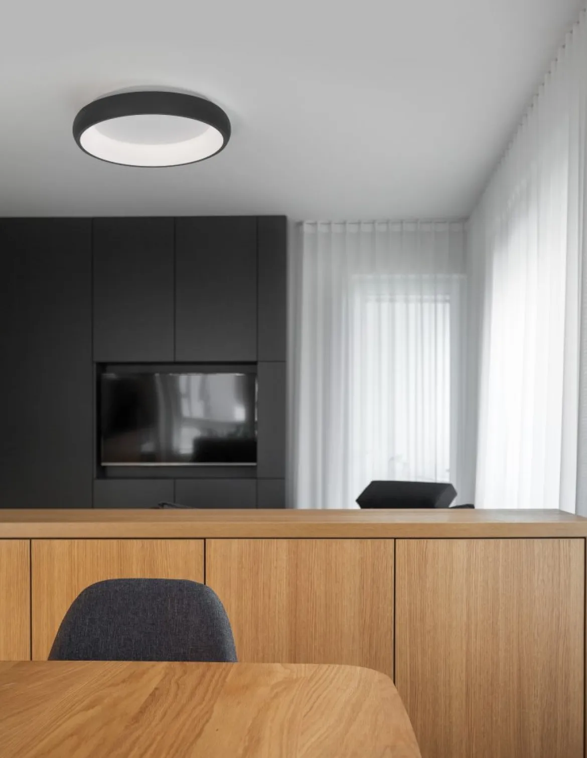 Nova Luce 8105616 ALBI LED Deckenleuchte 1-flammig 3000K Schwarz 41cm