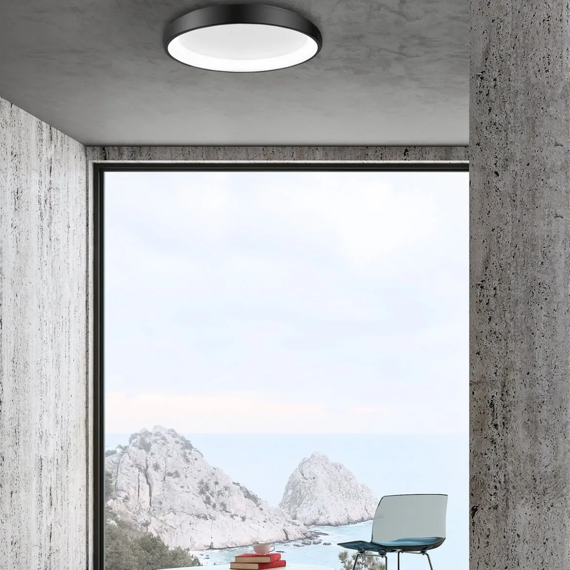 Nova Luce 8105611 ALBI LED Deckenleuchte 1-flammig 3000K Schwarz 61cm