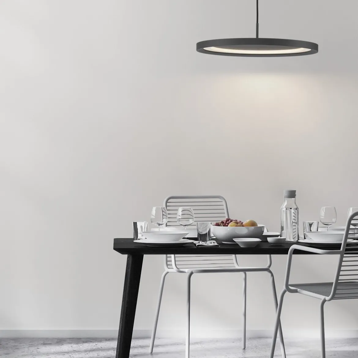Nova Luce 9212909 ANDRIA LED Pendelleuchte 40cm 3000K Schwarz dimmbar