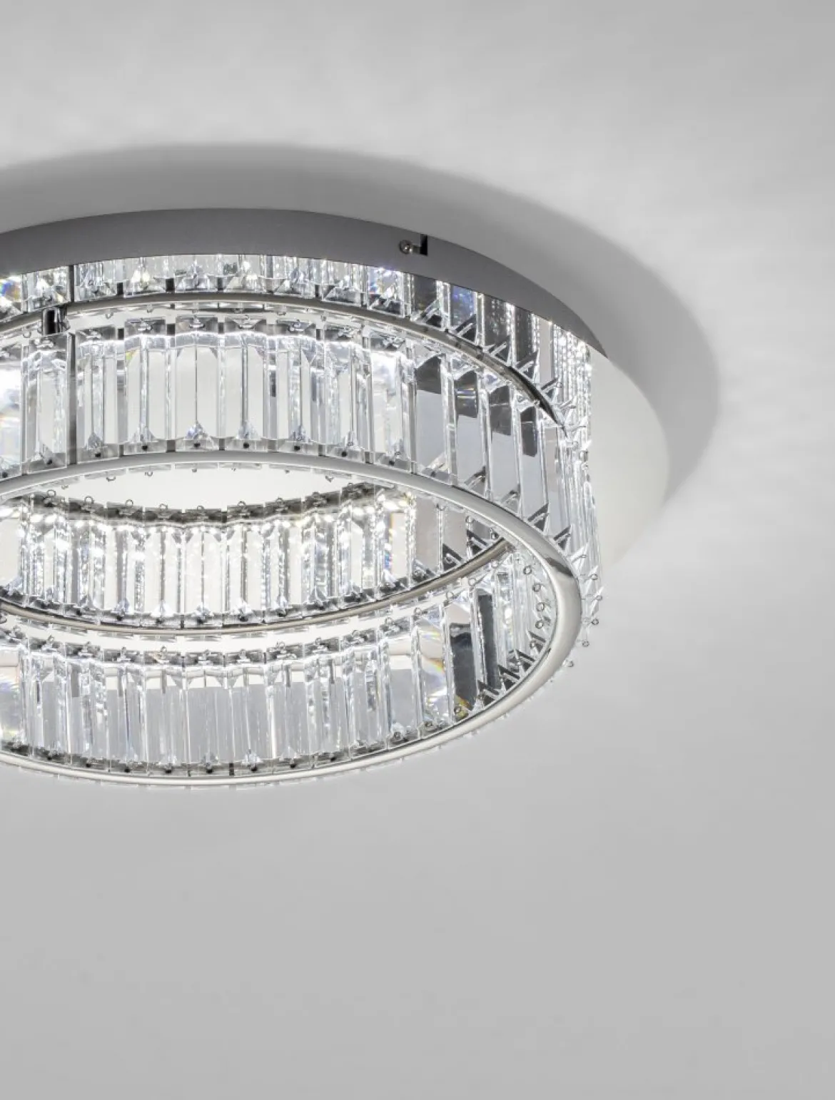 Nova Luce 9333071 AURELIA LED Deckenleuchte 50cm 3500K Chrom Kristall