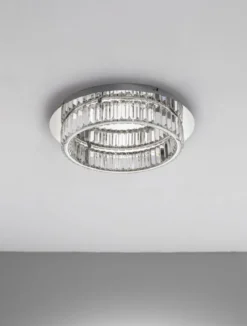 Nova Luce 9333071 AURELIA LED Deckenleuchte 50cm 3500K Chrom Kristall