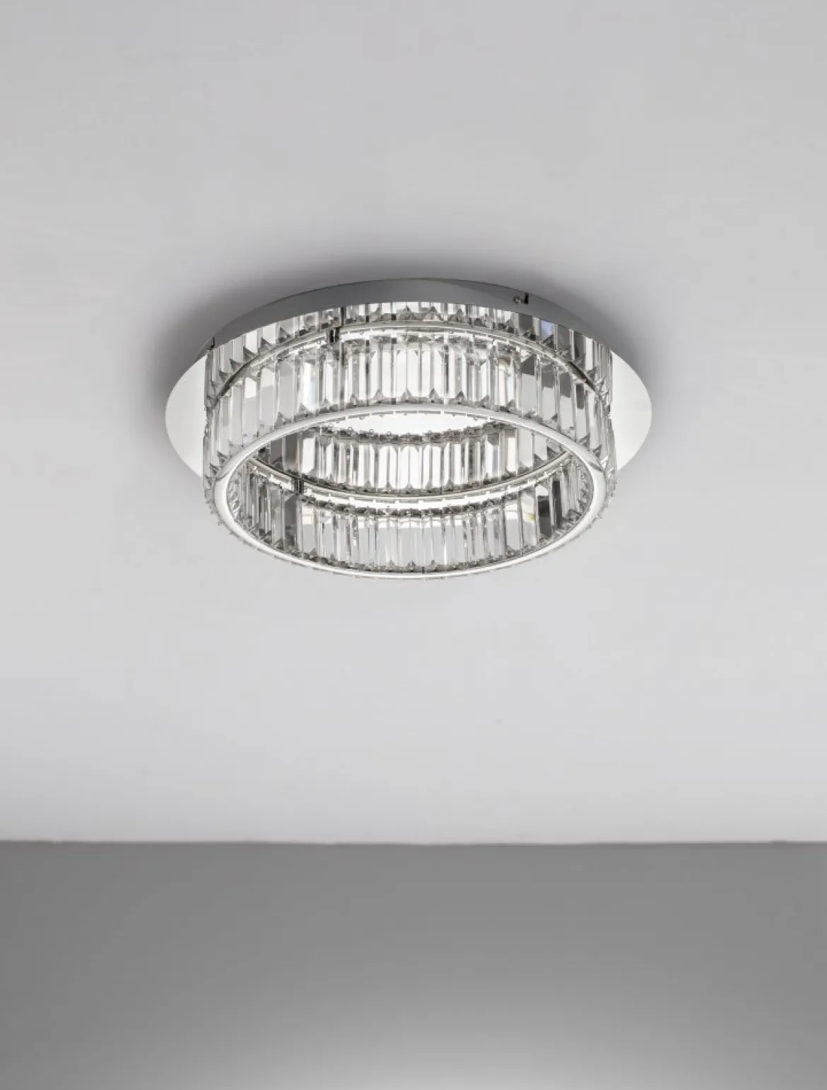 Nova Luce 9333071 AURELIA LED Deckenleuchte 50cm 3500K Chrom Kristall