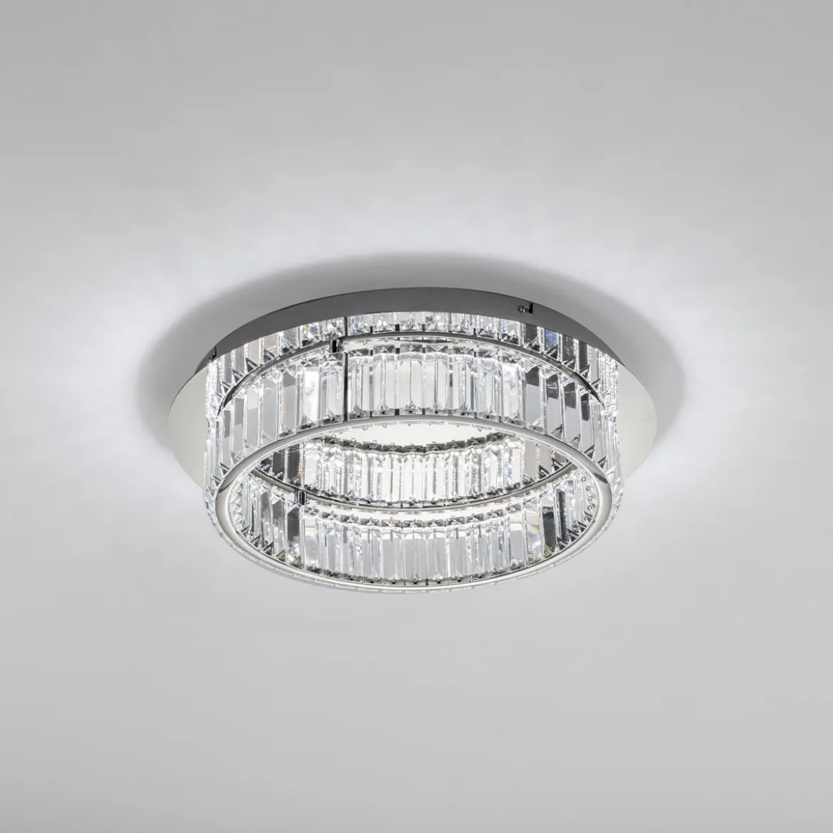 Nova Luce 9333071 AURELIA LED Deckenleuchte 50cm 3500K Chrom Kristall