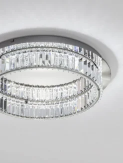 Nova Luce 9333072 AURELIA LED Deckenleuchte 60cm 3500K Chrom Kristall