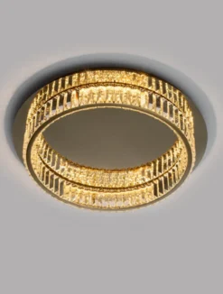 Nova Luce 9333079 AURELIA LED Deckenleuchte 50cm gerade 3500K Gold Kristall