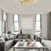 Nova Luce 9333080 AURELIA LED Deckenleuchte 60cm gerade 3500K Gold Kristall