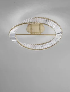 Nova Luce 9333060 AURELIA LED Deckenleuchte 60cm 3500K Gold Kristall