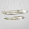 Nova Luce 9333063 AURELIA LED Pendelleuchte 2 Ringe 3500K Gold Kristall