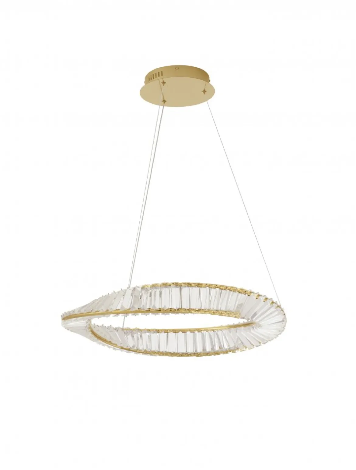 Nova Luce 9333061 AURELIA LED Pendelleuchte 60cm 3500K Gold Kristall