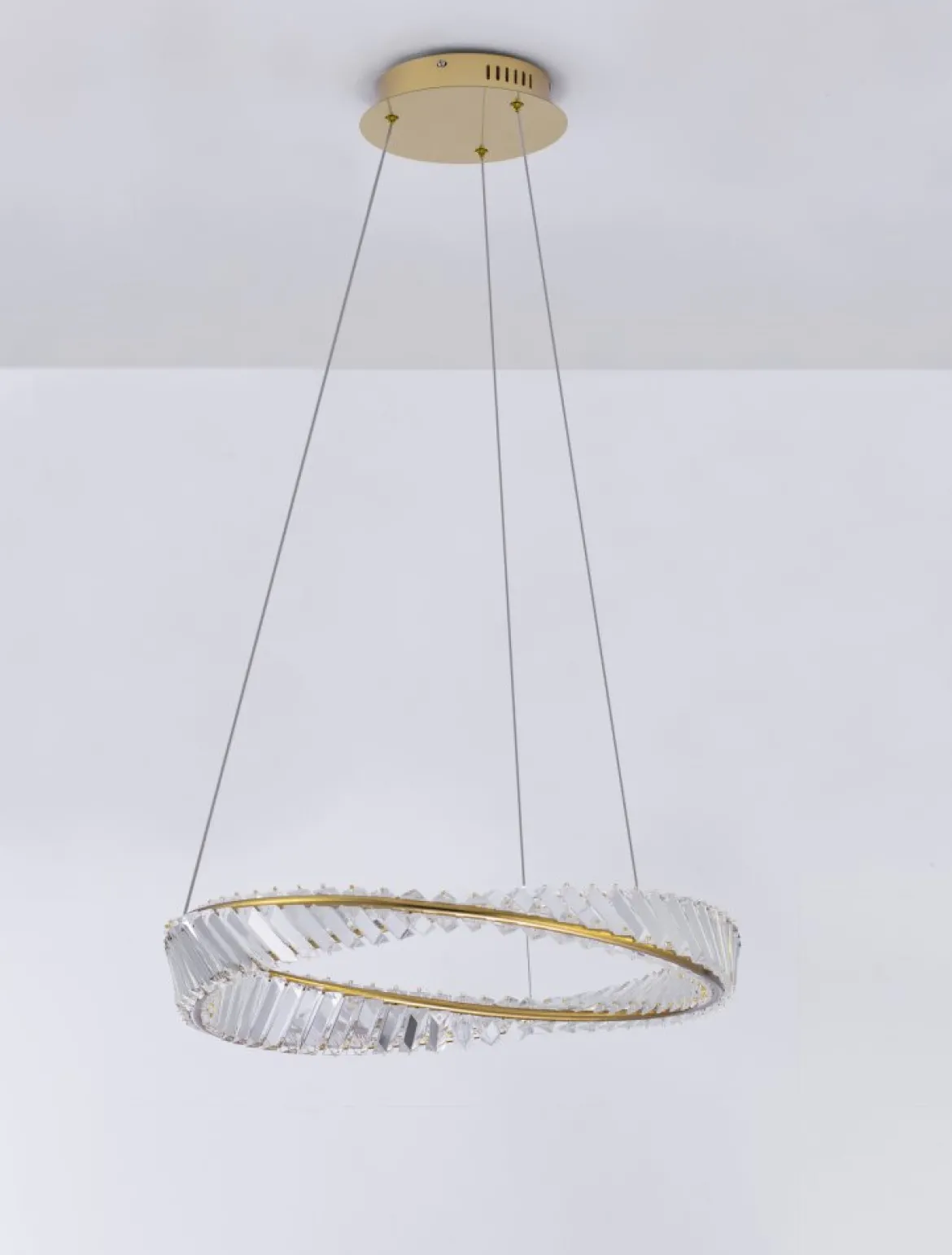 Nova Luce 9333061 AURELIA LED Pendelleuchte 60cm 3500K Gold Kristall