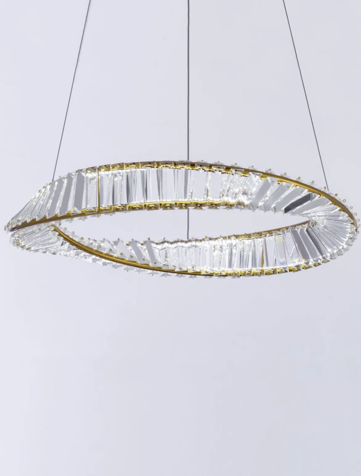 Nova Luce 9333061 AURELIA LED Pendelleuchte 60cm 3500K Gold Kristall