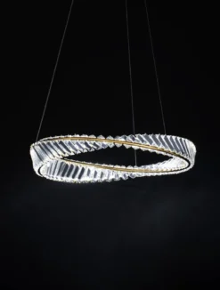 Nova Luce 9333061 AURELIA LED Pendelleuchte 60cm 3500K Gold Kristall