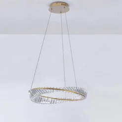 Nova Luce 9333061 AURELIA LED Pendelleuchte 60cm 3500K Gold Kristall