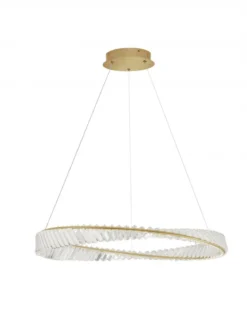 Nova Luce 9333062 AURELIA LED Pendelleuchte 80cm 3500K Gold Kristall