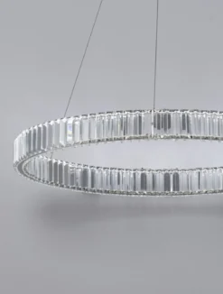 Nova Luce 9333067 AURELIA LED Pendelleuchte 80cm 3500K Chrom Kristall