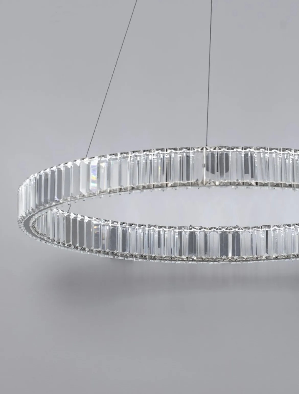 Nova Luce 9333067 AURELIA LED Pendelleuchte 80cm 3500K Chrom Kristall