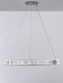 Nova Luce 9333067 AURELIA LED Pendelleuchte 80cm 3500K Chrom Kristall