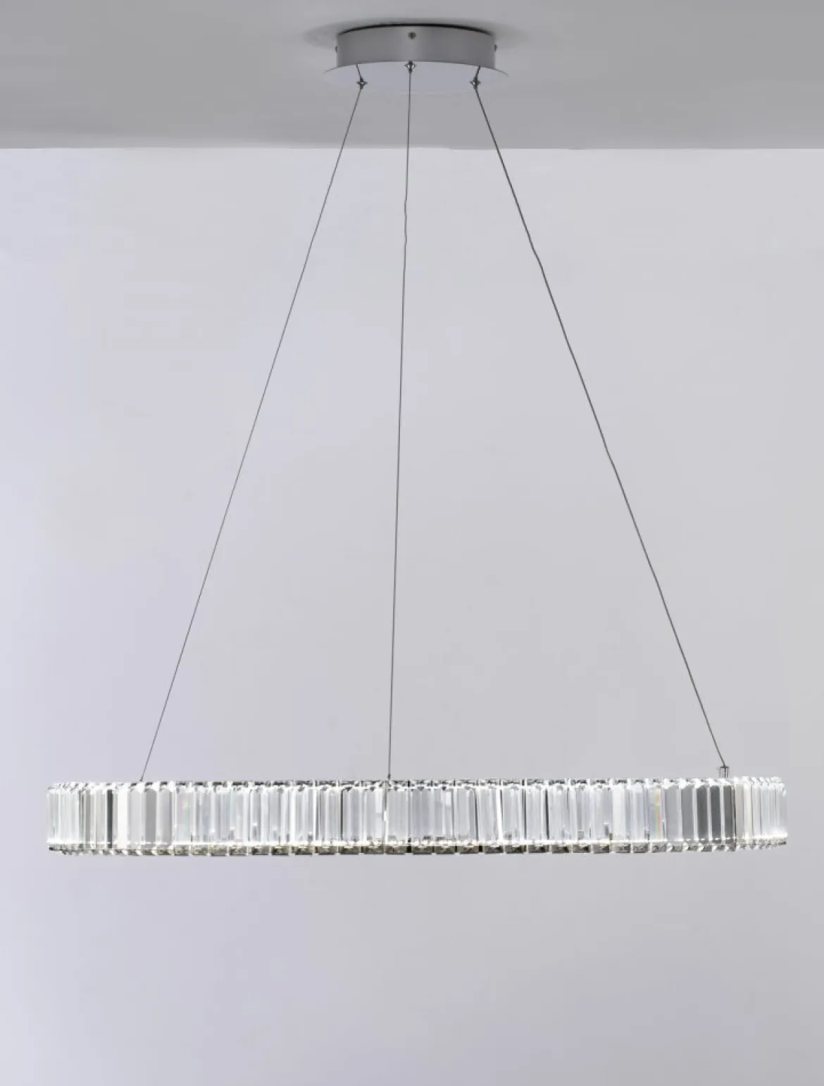 Nova Luce 9333067 AURELIA LED Pendelleuchte 80cm 3500K Chrom Kristall