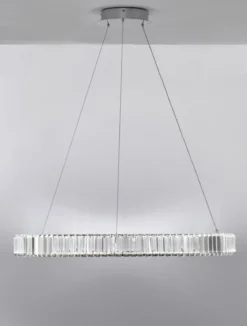 Nova Luce 9333067 AURELIA LED Pendelleuchte 80cm 3500K Chrom Kristall