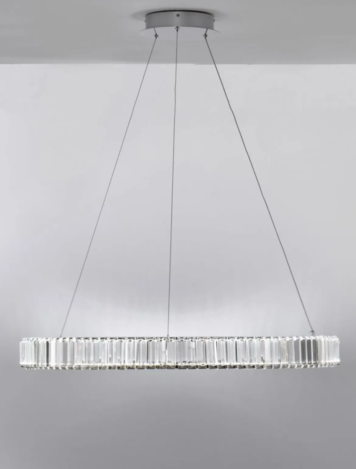 Nova Luce 9333067 AURELIA LED Pendelleuchte 80cm 3500K Chrom Kristall