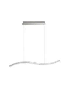 Nova Luce 9333070 AURELIA LED Pendelleuchte 100cm 3500K Chrom Kristall