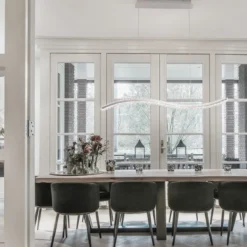 Nova Luce 9333070 AURELIA LED Pendelleuchte 100cm 3500K Chrom Kristall