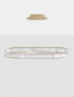 Nova Luce 9333073 AURELIA LED Pendelleuchte 92cm 3500K Gold Kristall