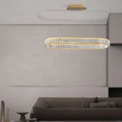 Nova Luce 9333073 AURELIA LED Pendelleuchte 92cm 3500K Gold Kristall
