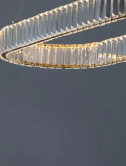 Nova Luce 9333073 AURELIA LED Pendelleuchte 92cm 3500K Gold Kristall