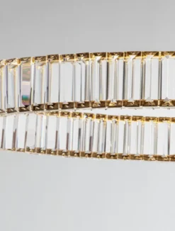 Nova Luce 9333076 AURELIA LED Pendelleuchte 80cm gerade 3500K Gold Kristall