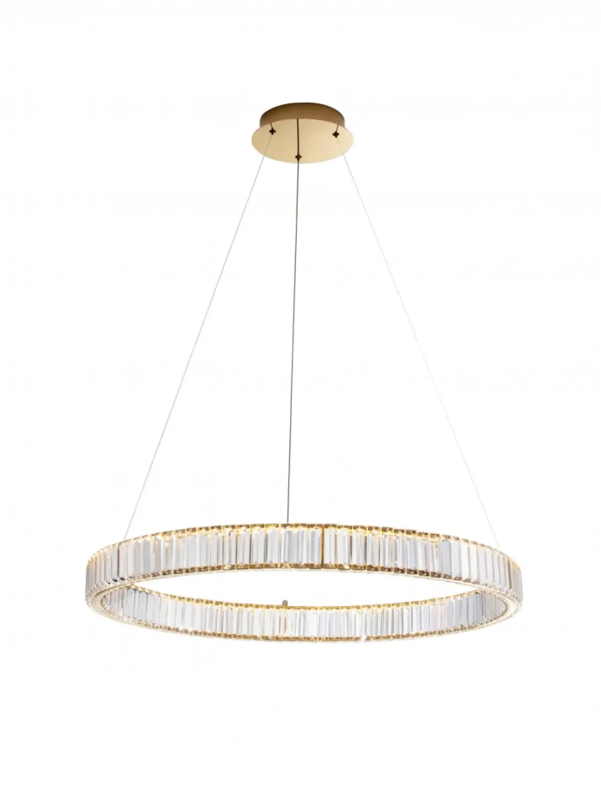 Nova Luce 9333076 AURELIA LED Pendelleuchte 80cm gerade 3500K Gold Kristall