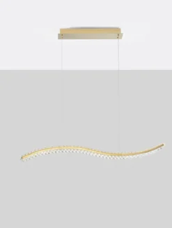 Nova Luce 9333078 AURELIA LED Pendelleuchte 100cm 3500K Gold Kristall