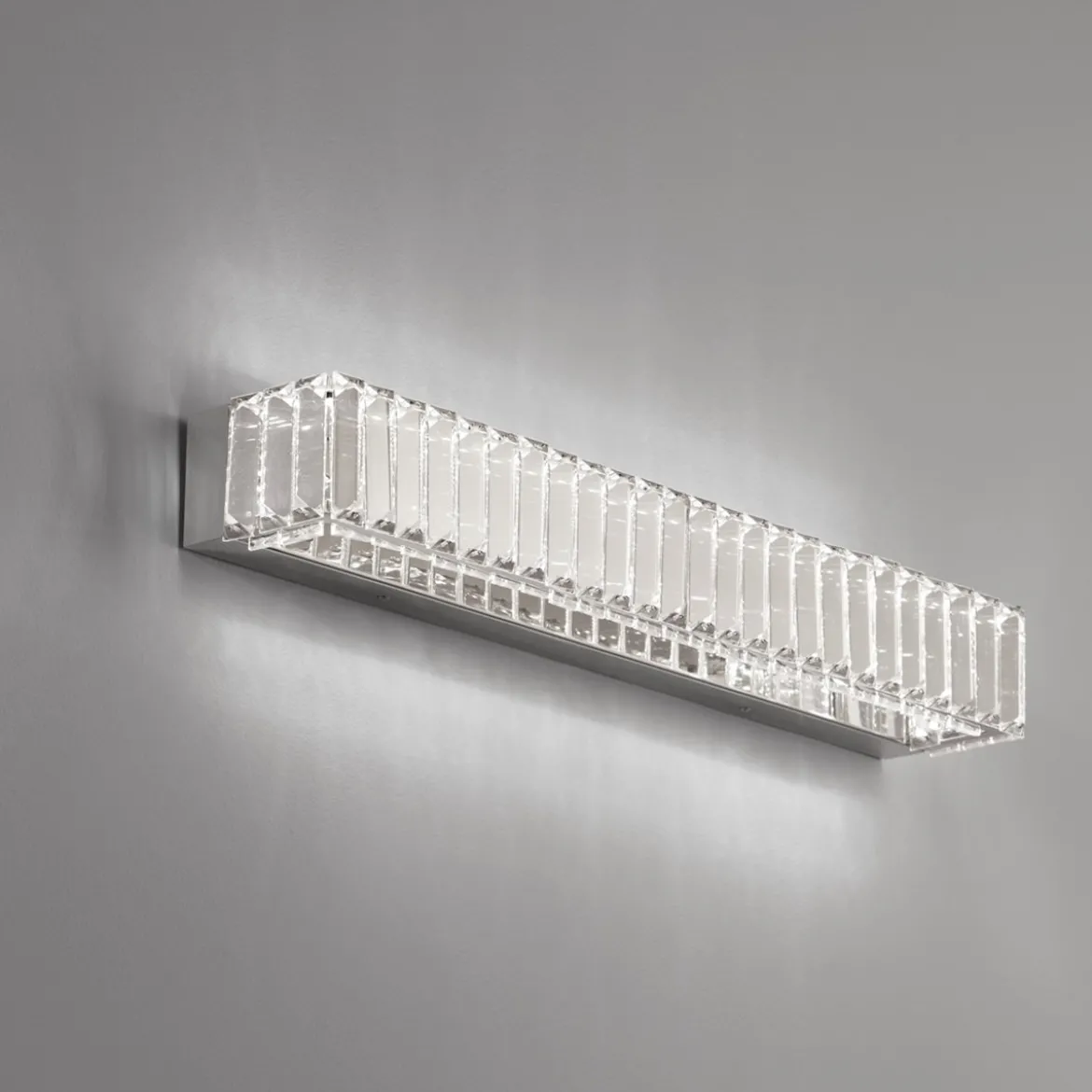 Nova Luce 9333064 AURELIA LED Wandleuchte 60cm 3500K Chrom Kristall