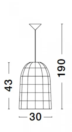 Nova Luce 9586509 AURORA Pendelleuchte 43x30cm Natur E27