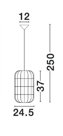 Nova Luce 9587161 AURORA Pendelleuchte 37x24,5cm Natur E27