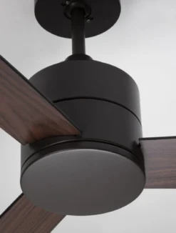 Nova Luce 9952350 AXEL Ventilator Schwarz Braun