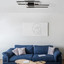 Nova Luce 9508431 BILBAO LED Deckenleuchte 90x67cm 3000K Schwarz
