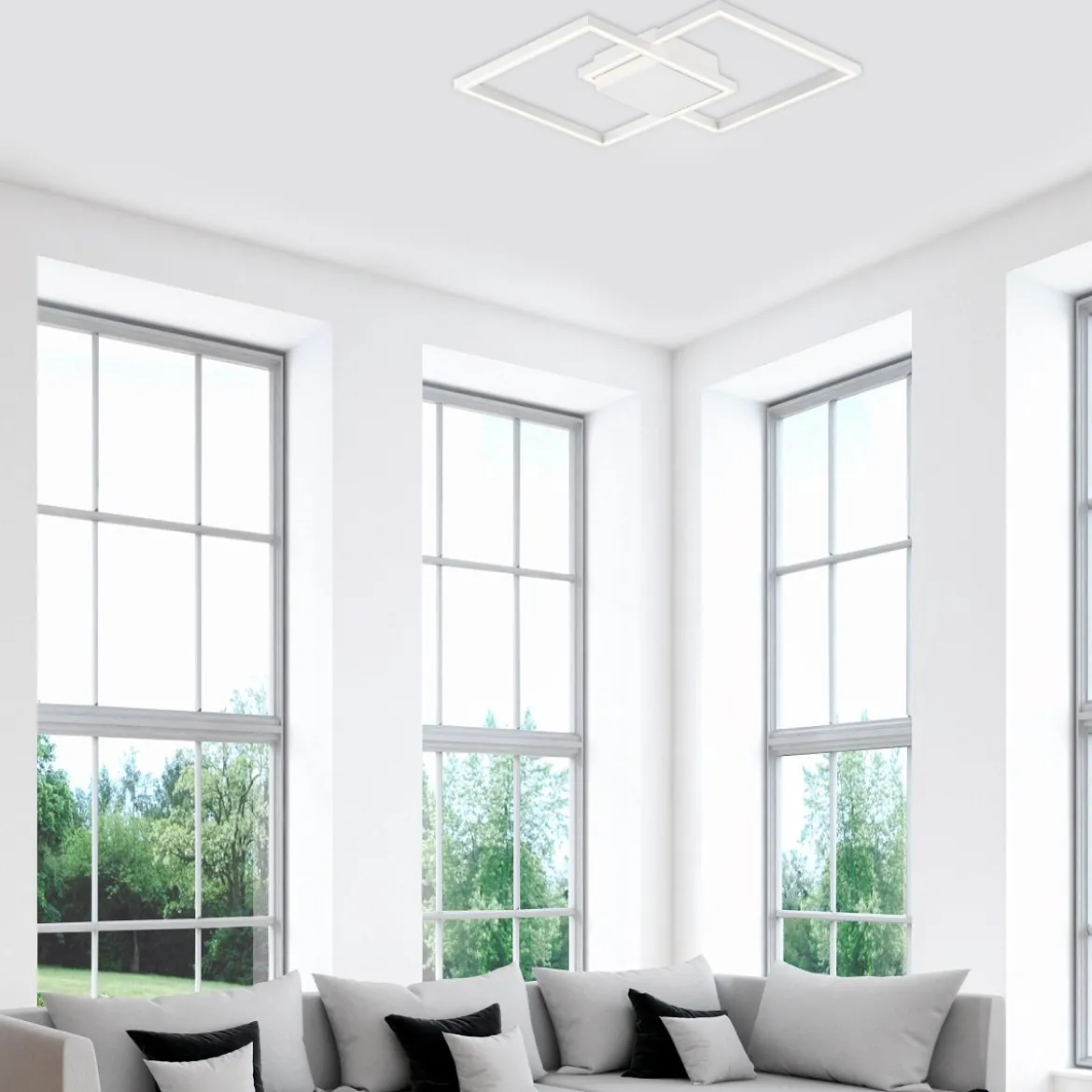 Nova Luce 8160162 BILBAO LED Deckenleuchte 2-flammig 3000K Weiss