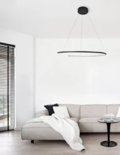 Nova Luce 9010023 BREDA LED Pendelleuchte 70cm 3000K Schwarz