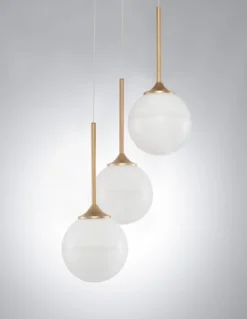 Nova Luce 9960613 CANTONA Pendelleuchte 3-flammig Gold Weiss G9