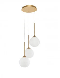Nova Luce 9960613 CANTONA Pendelleuchte 3-flammig Gold Weiss G9