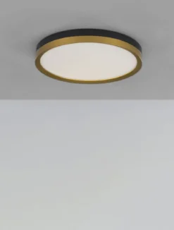 Nova Luce 9695236 CANTRIA LED Deckenleuchte 40cm 3000K Schwarz Gold